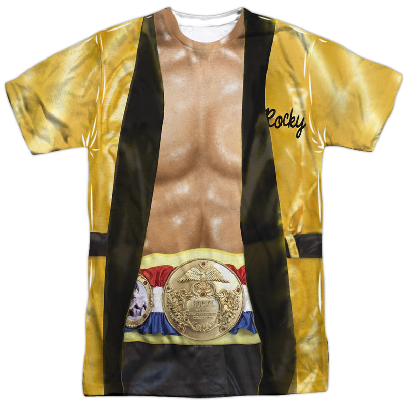 T-Shirt featuring design named Rocky - Yellow Robe Costume (front & back), product image 1 of 2