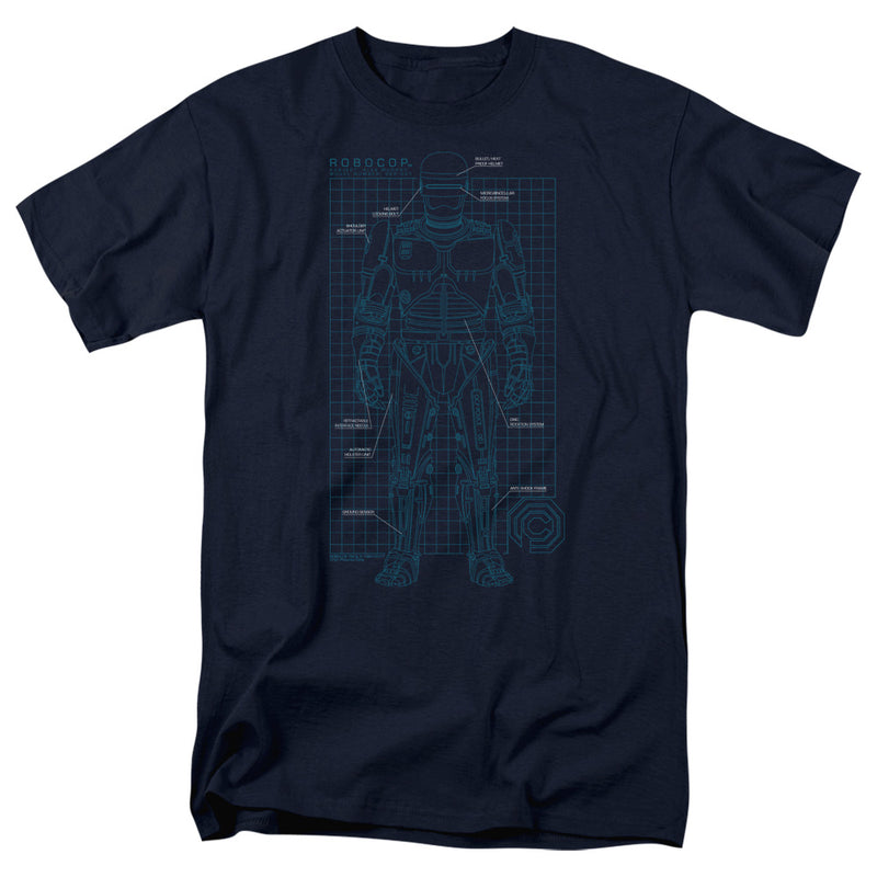 T-Shirt featuring design named RoboCop - Schematic, product image 1 of 2