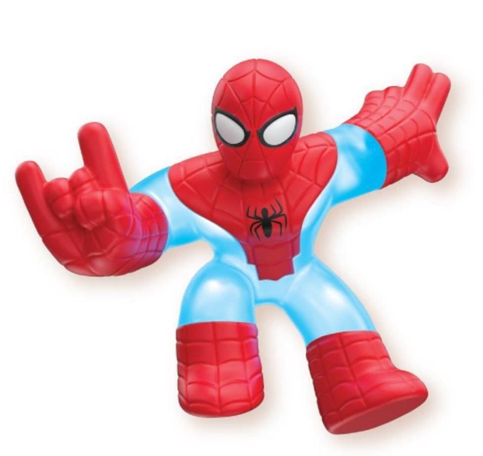 Action Figure Heroes Of Goo Jit Zu Marvel – Spiderman Che Si Illumina Al Buio, Pasticca Gommosi, Allunga E Strizza, Giocattolo Tattile Per Bambini