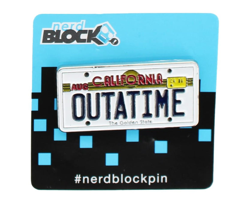 Back to the Future "Outatime" License Plate Enamel Collector Pin