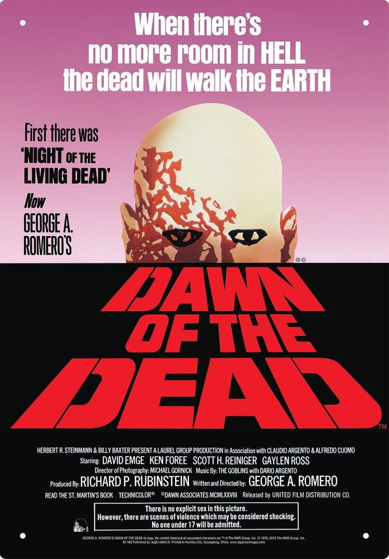 Dawn of The Dead One Sheet Tin Sign product image