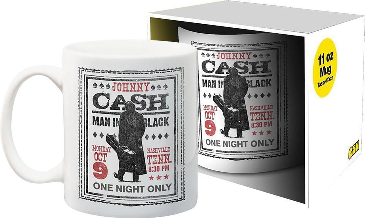 Johnny Cash One Night Only 11 Ounce Ceramic Mug