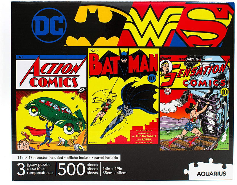 DC Comics 500 Piece Jigsaw Puzzles | Set of 3 product image 1 of 4