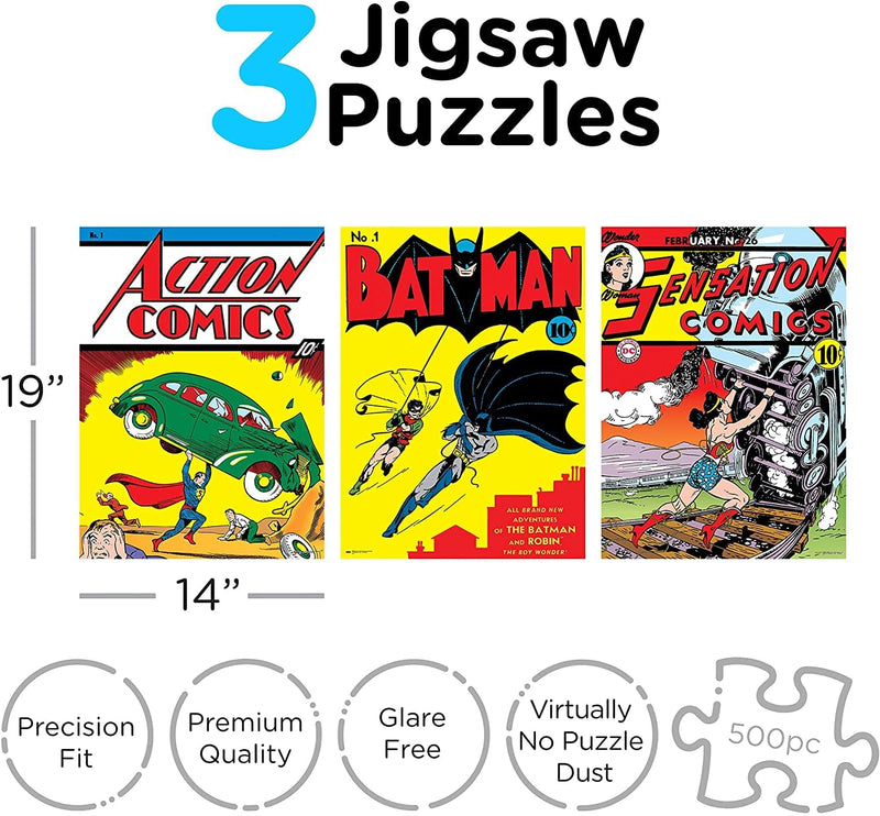 DC Comics 500 Piece Jigsaw Puzzles | Set of 3 product image 3 of 4