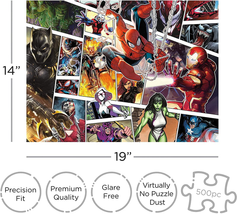 Marvel Comic Panels 500 Piece Jigsaw Puzzle product image 2 of 4