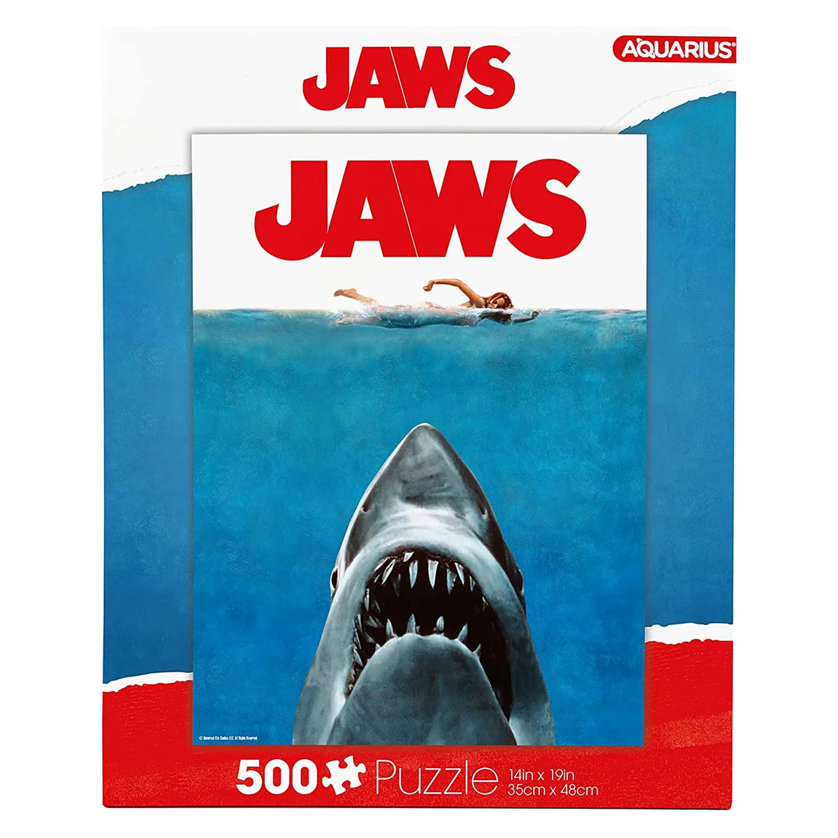 JAWS One Sheet 500 Piece Jigsaw Puzzle Free Shipping MeTV Mall