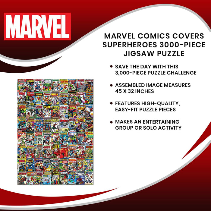 Marvel Comics Covers Superheroes 3000-Piece Jigsaw Puzzle