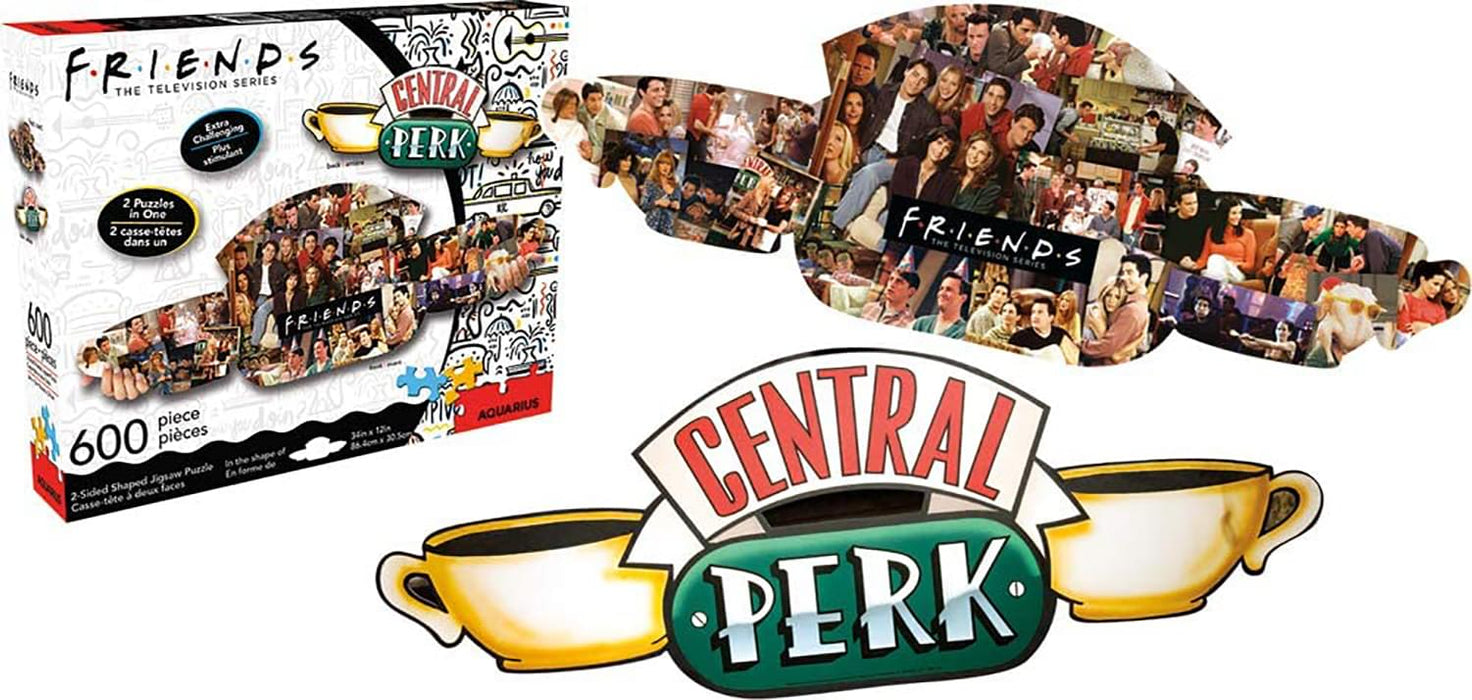 Friends Central Perk & Collage 600 Piece 2 Sided Die Cut Jigsaw Puzzle