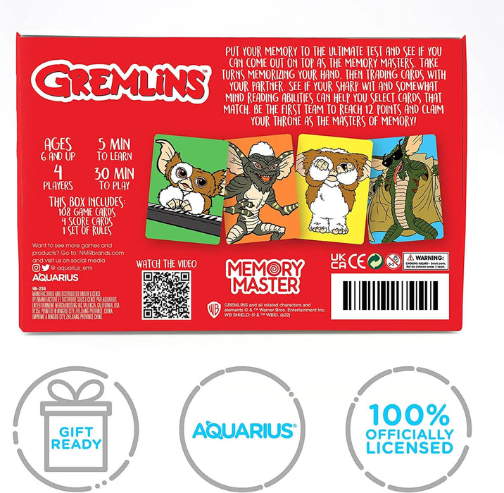 Gremlins Memory Master Card Game | Free Shipping — MeTV Mall