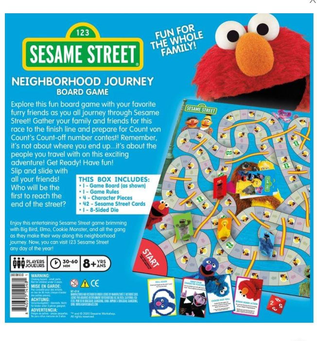 Sesame Street Neighborhood Journey Family Board Game | 2-4 Players