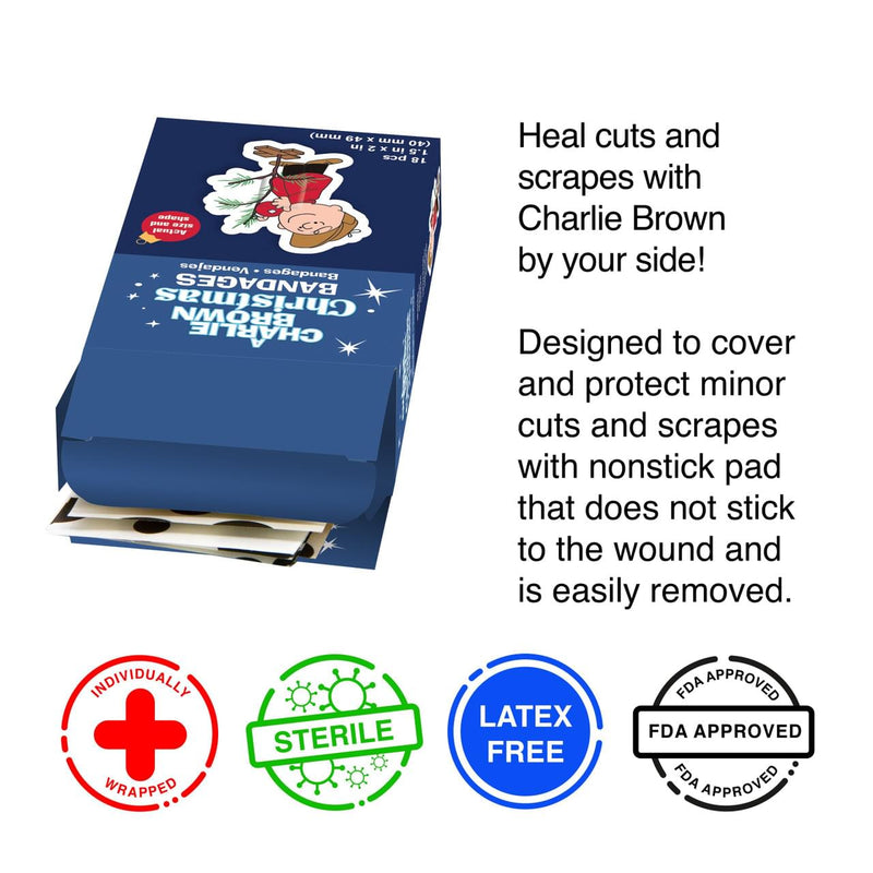 Peanuts A Charlie Brown Christmas Adhesive Bandages | Set of 18 product image 3 of 3