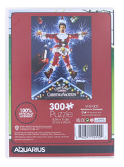 Back of the Christmas Vacation puzzle box showing a smaller copy of the poster, a 100% officially licensed seal, and a barcode.