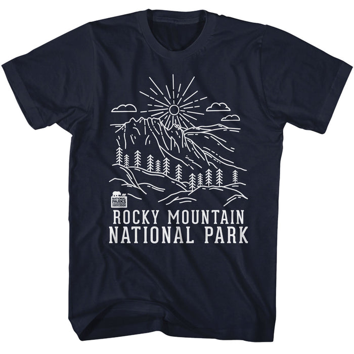 National Parks - Rocky Mountain Line Art