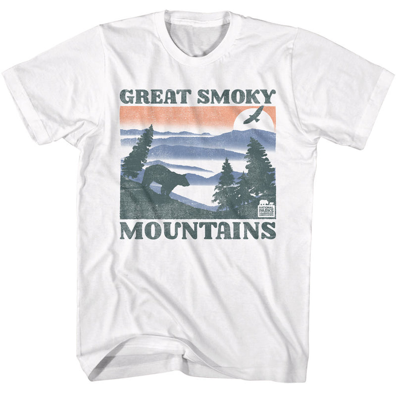 National Parks - Great Smoky Mountains Bear & Mountains (White)