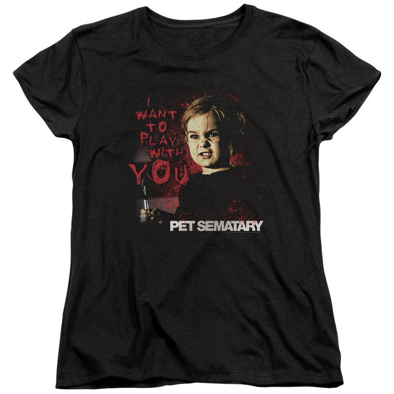 T-Shirt featuring design named Pet Sematary - I Want to Play, product image 2 of 2