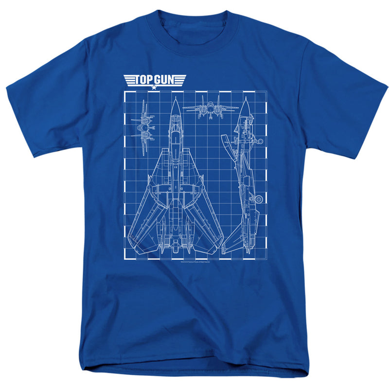 T-Shirt featuring design named Top Gun - Schematic, product image 1 of 2