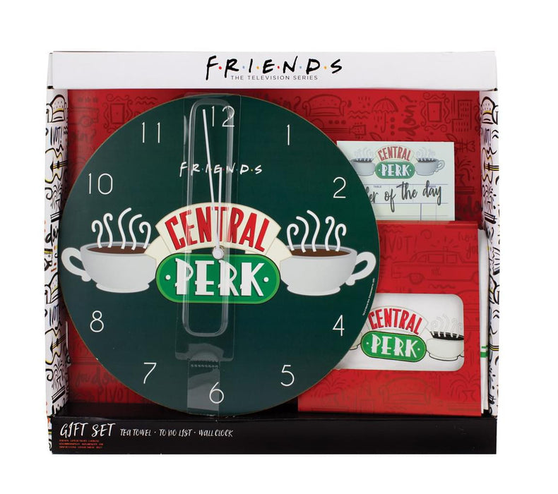 Friends 3-Piece Kitchen Set | Clock | Tea Towel | Magnetic To Do List
