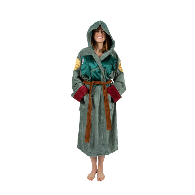 Star Wars Boba Fett Unisex Hooded Bathrobe for Adults product image 1 of 7