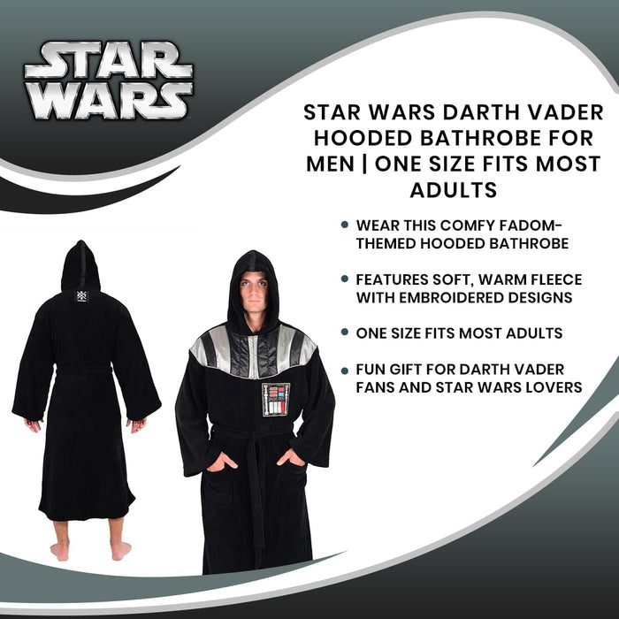 Star Wars Robe Men's Star Wars Darth Vader Hooded Bathrobe for Men/Women | One Size Fits Mo ...