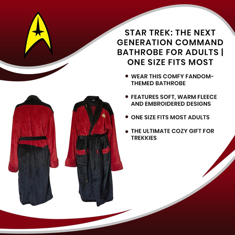 Star Trek: The Next Generation Command Bathrobe for Adults | One Size Fits Most product image 7 of 7