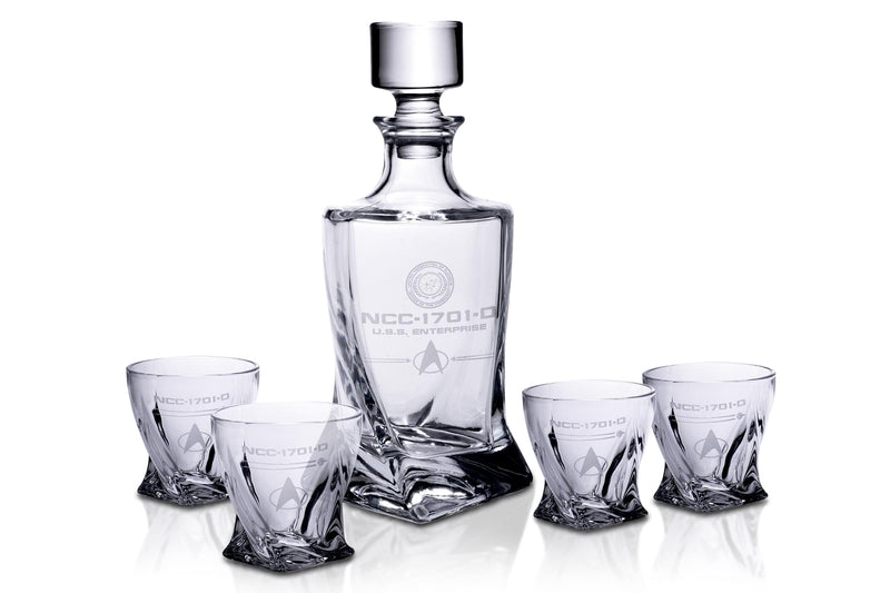 Star Trek: The Next Generation 5-Piece Whiskey Decanter Set product image 1 of 7