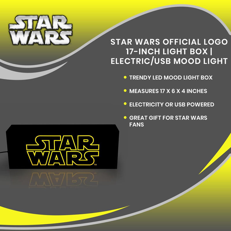 Star Wars Official Logo 17-Inch Light Box | Electric/USB Mood Light product image 7 of 7