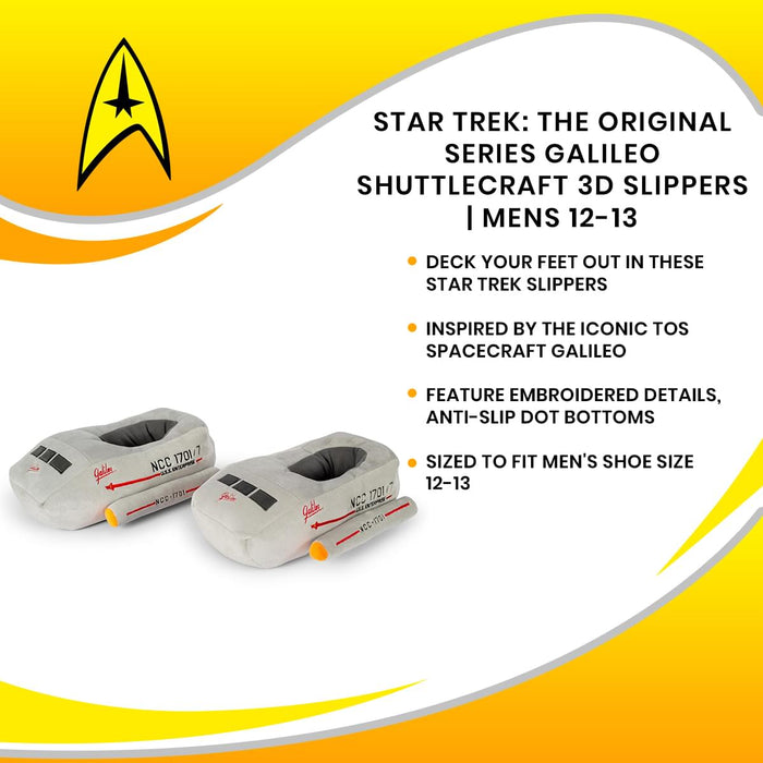 Star Trek: The Original Series Galileo Shuttle 3D Slippers For Adults