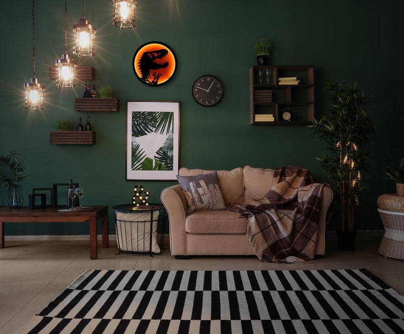 Jurassic Park T-Rex Logo LED Wall Light Sign | 12 Inches Tall product image 5 of 7