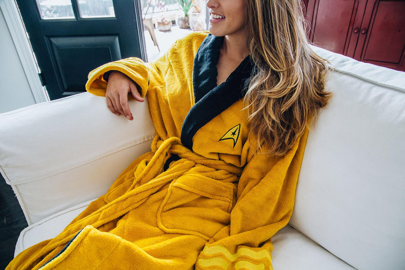 Star Trek Captain Kirk Bathrobe for Adults | One Size Fits Most product image 5 of 7