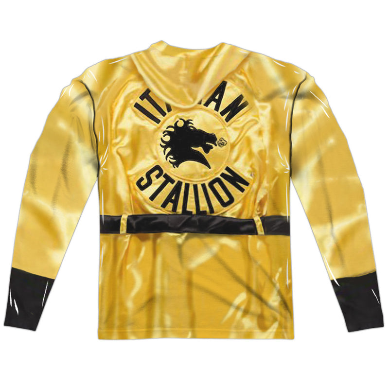 Long-Sleeve Shirt featuring design named Rocky - Yellow Robe Costume (front & back), product image 2 of 2