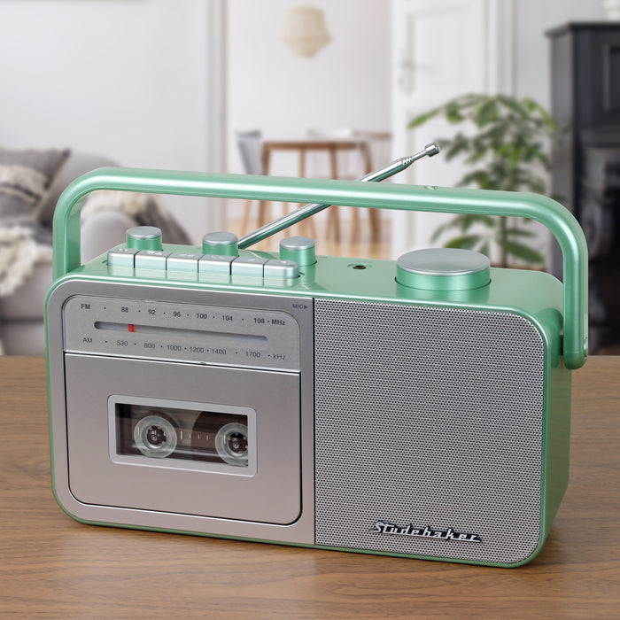Studebaker Portable Stereo CD Player with AM/FM Radio and Cassette Pla —  MeTV Mall