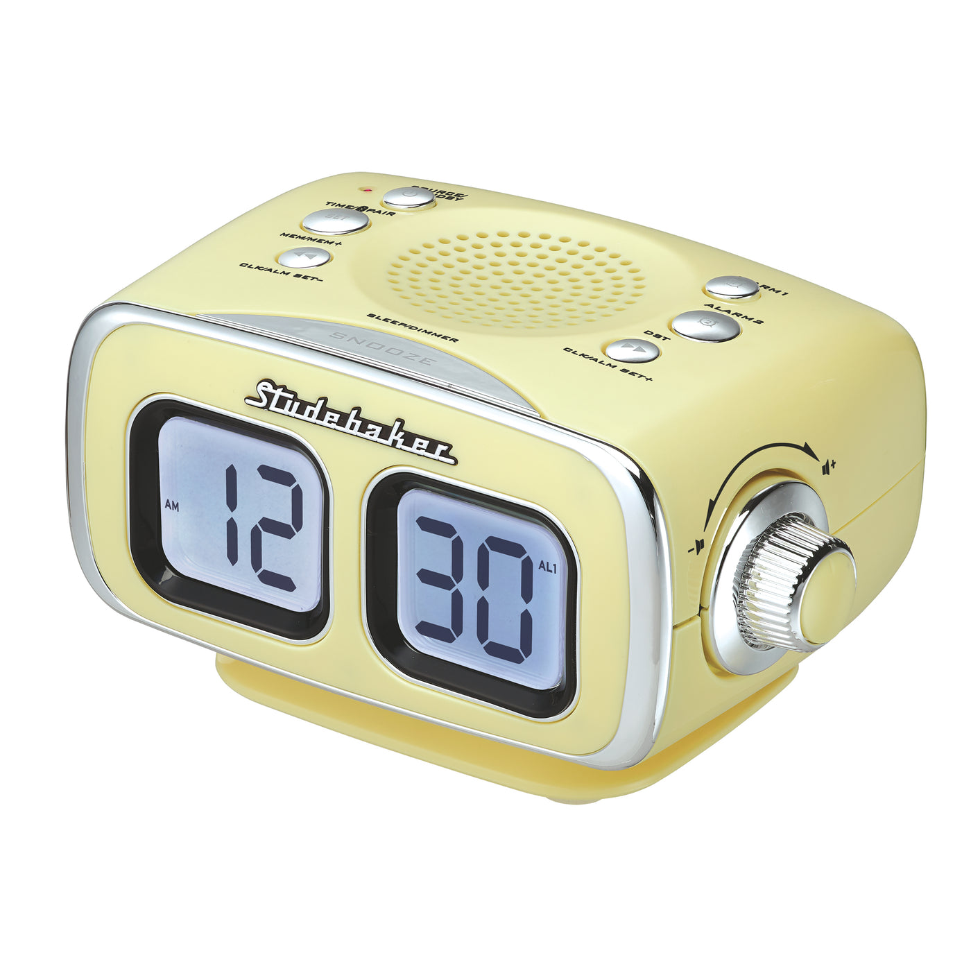 Studebaker Roommate Large Display LCD AM/FM Retro Clock Radio with Blu