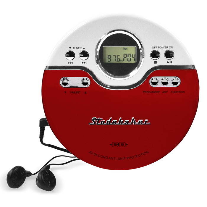 Studebaker Personal CD Player w/Earbuds & FM Radio - 22339163