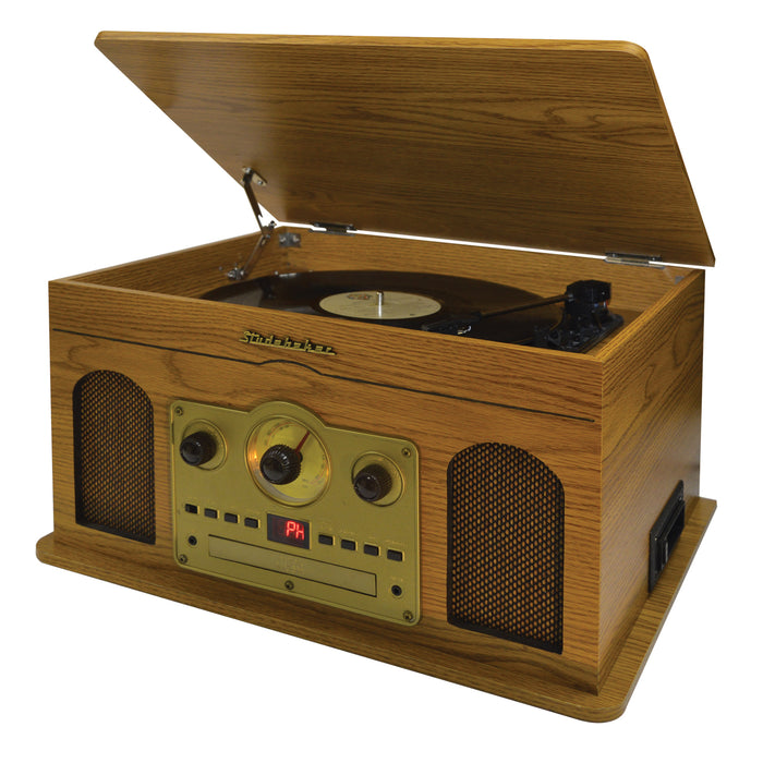 Studebaker 5 in 1 Music System – Turntable, AM/FM Radio, CD, Cassette, —  MeTV Mall