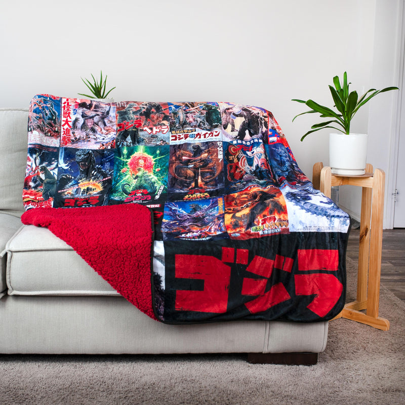 Godzilla Movie Poster Oversized Fleece Throw Blanket | 76 x 54 Inches product image 2 of 7