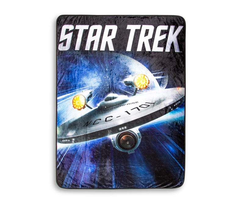 Star Trek USS Enterprise Fleece Throw Blanket | 45 x 60 Inches product image 1 of 7