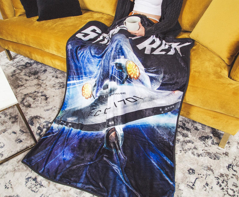 Star Trek USS Enterprise Fleece Throw Blanket | 45 x 60 Inches product image 4 of 7