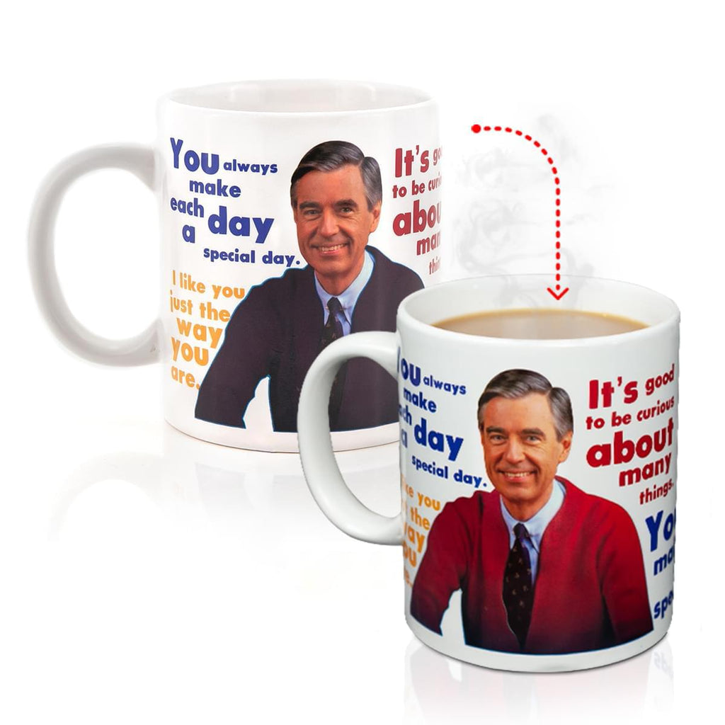 Mister Rogers Sweater Changing Mug | Sweater Changes With Heat