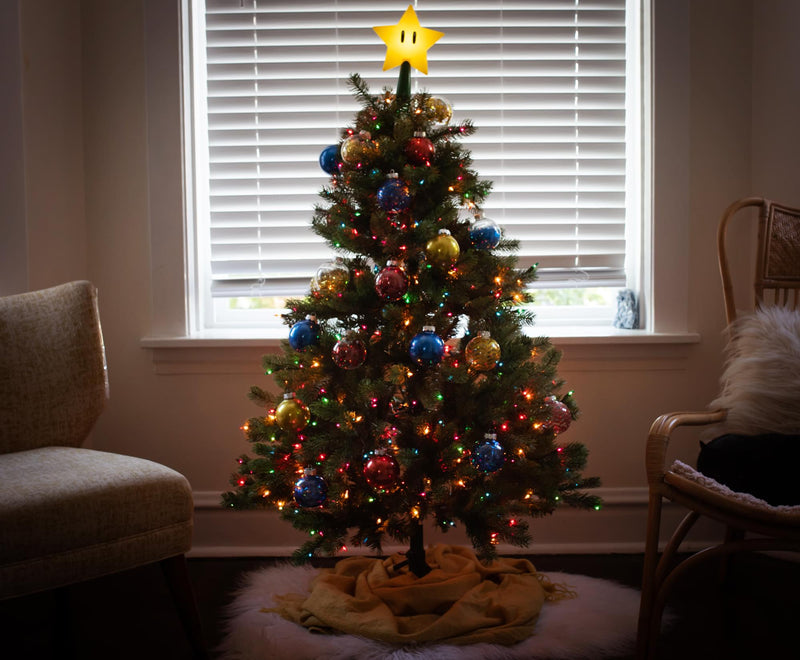 Super Mario Bros. 7-Inch Super Star Light-Up Holiday Tree Topper Decoration product image 6 of 9