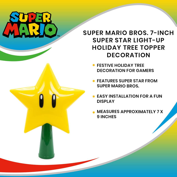 Super Mario Super Star Light-Up Tree Topper | Free Shipping — MeTV Mall