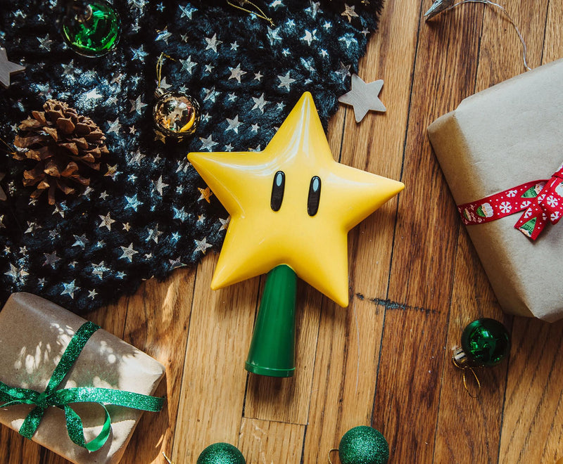 Super Mario Bros. 7-Inch Super Star Light-Up Holiday Tree Topper Decoration product image 9 of 9