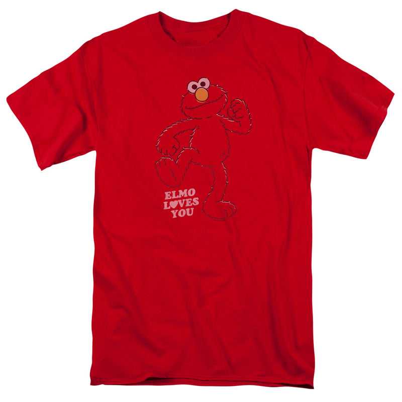 T-Shirt featuring design named Sesame Street - Elmo Loves You, product image 1 of 2
