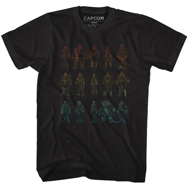 T-Shirt featuring design named Street Fighter - Outlines