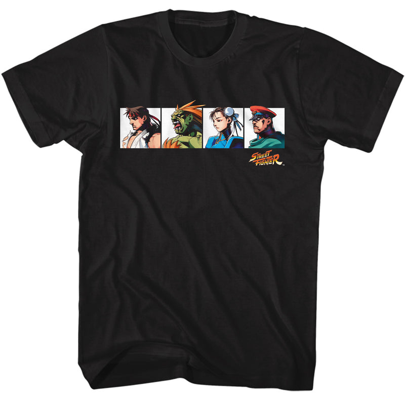 T-Shirt featuring design named Street Fighter - Four Characters Chest Hit