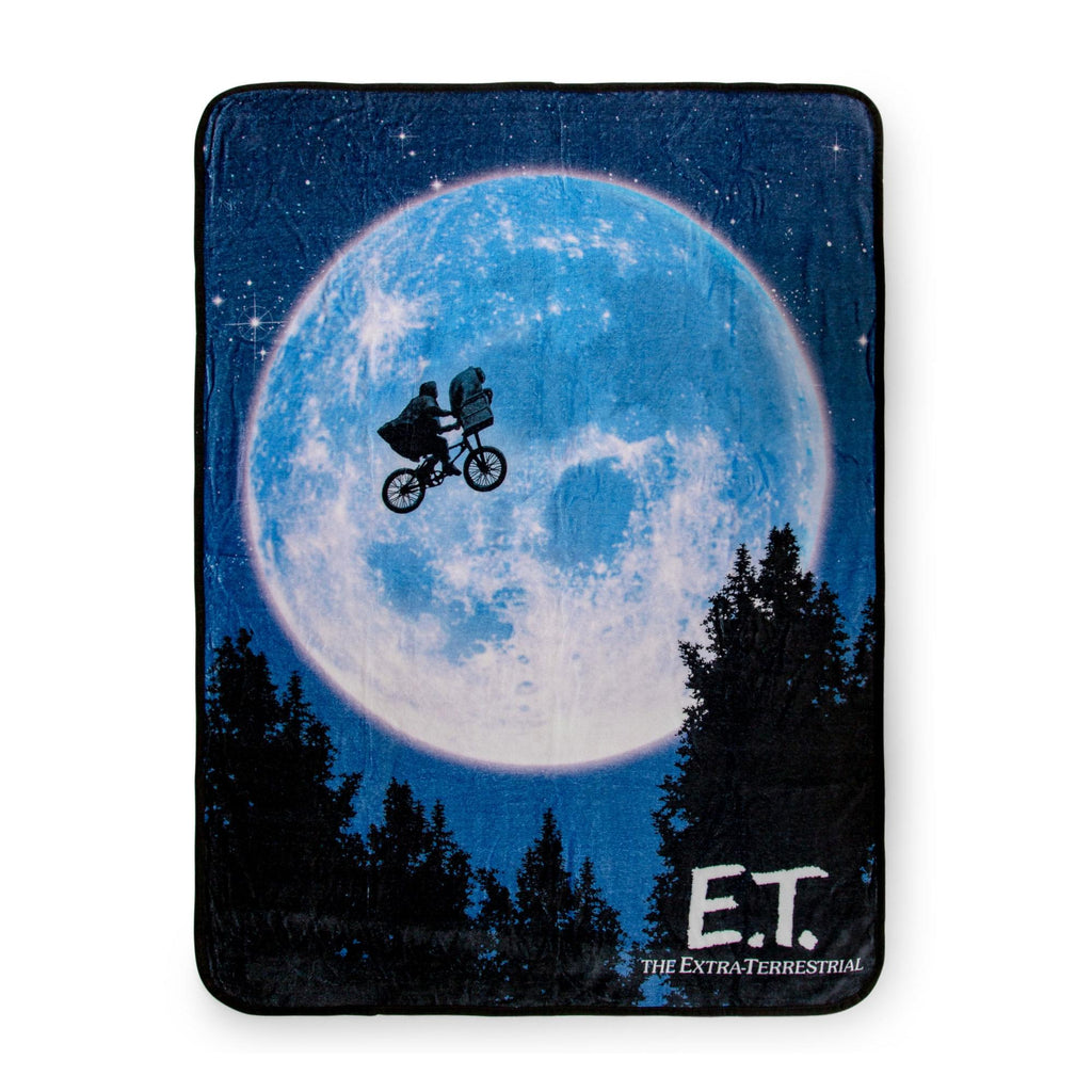 E.T. The Extra-Terrestrial Bike Moon Fleece Throw Blanket | 45 x