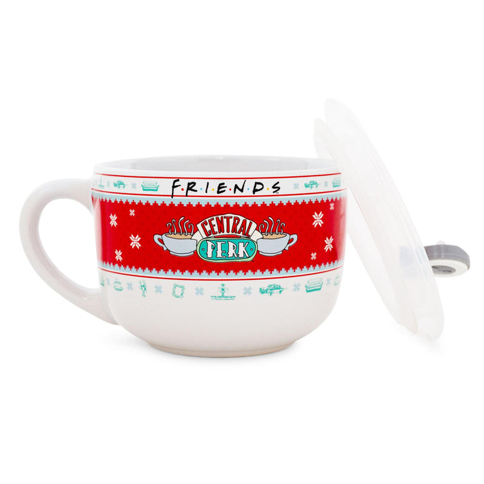 Friends Central Perk Holiday Sweater Soup Mug With Vented Lid | Holds 24 Ounces