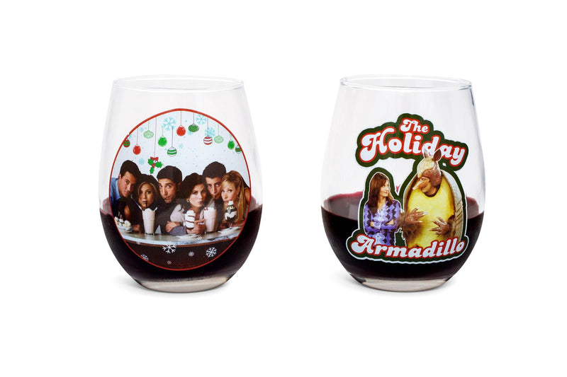 Friends Holiday Stemless Wine Glass Collectible 2-Pack | Each Holds 20 Ounces product image 3 of 7