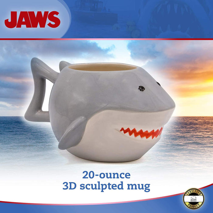 Jaws Great White Shark Sculpted Ceramic Mug | Holds 20 Ounces