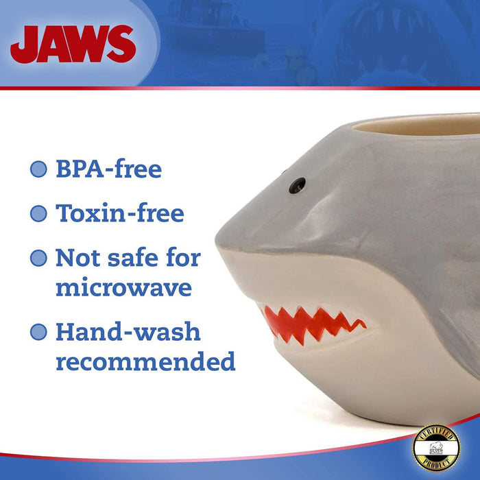 Jaws Great White Shark Sculpted Ceramic Mug | Holds 20 Ounces