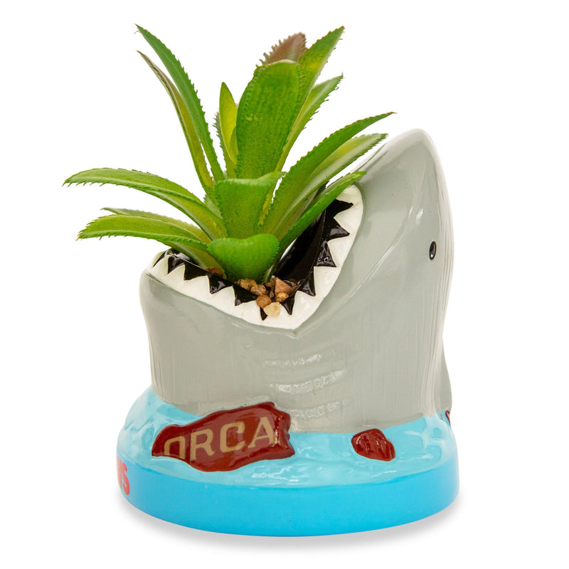 JAWS Shark 4-Inch Ceramic Mini Planter With Artificial Succulent product image 4 of 8